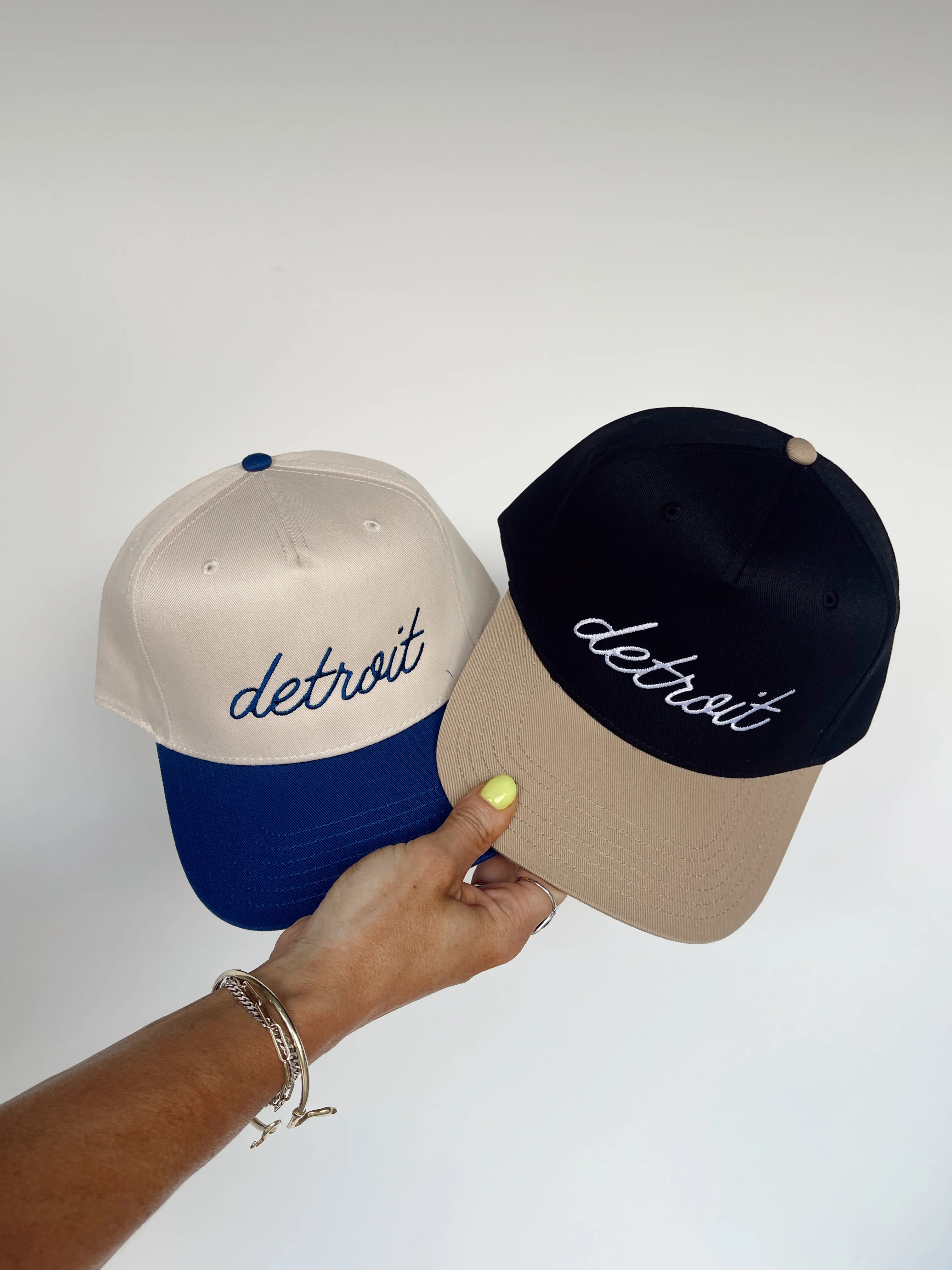 Detroit Script Embroidered Hats | Kiloh + Co.