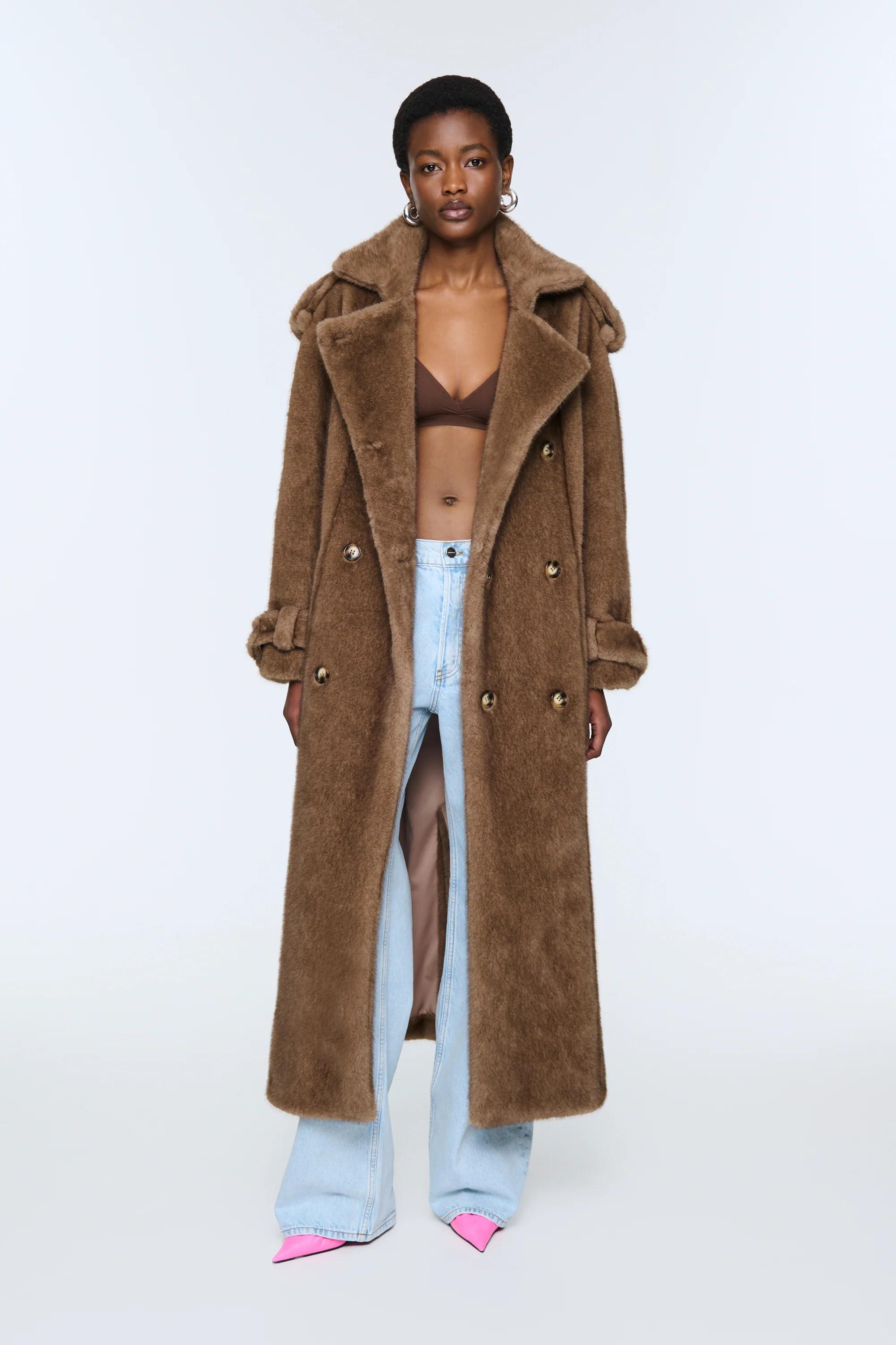Thalia Faux Fur Coat | DUCIE