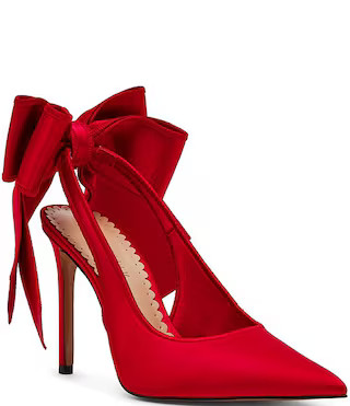 Steve Madden Teacup Satin Bow Detail Slingback Stiletto Pumps | Dillard's | Dillard's