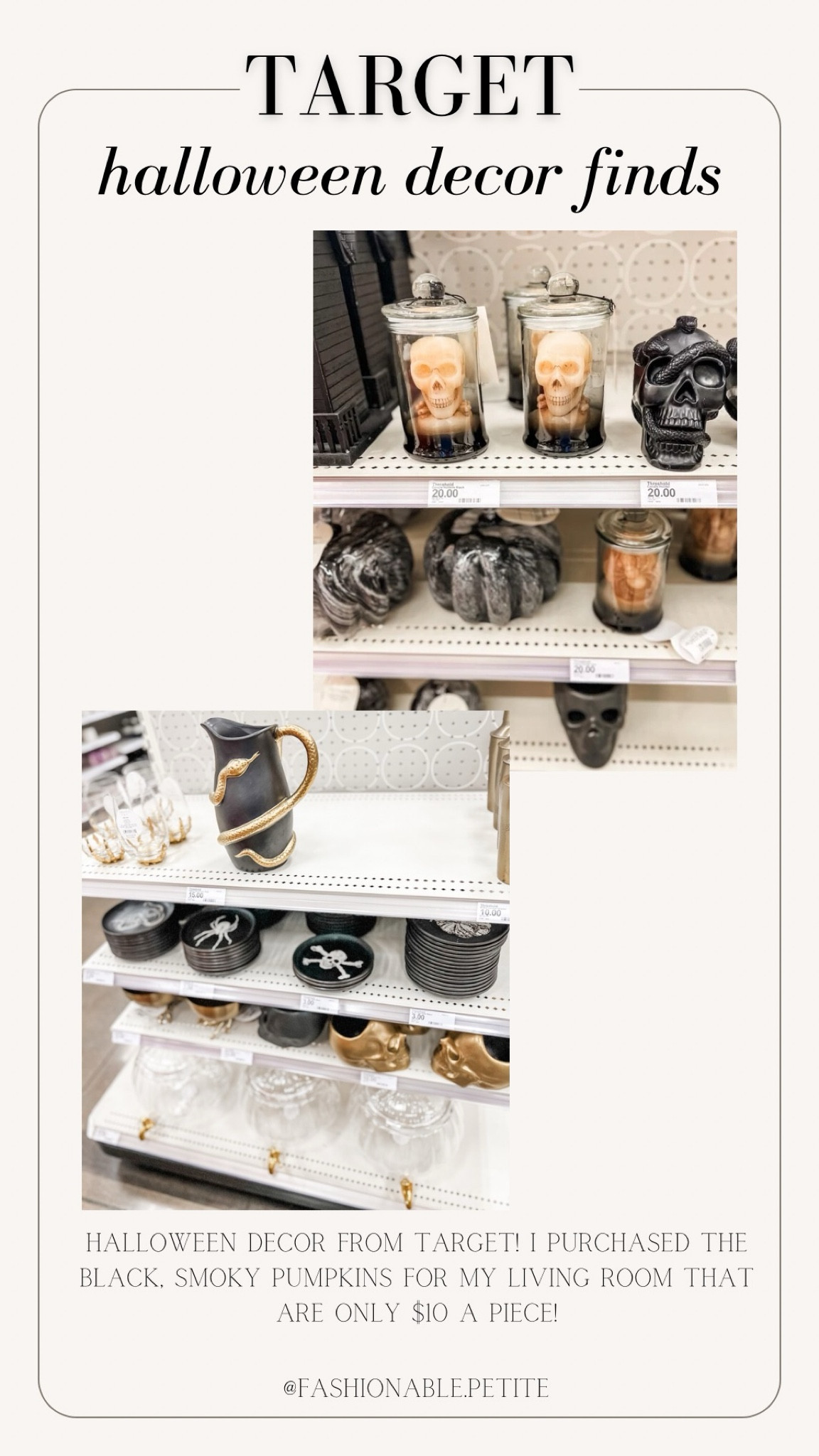 Target Halloween decor! I purchased these smoky black pumpkins and love them. 
Halloween decor. Fall decor. Home decor. Halloween. Seasonal decor 

#LTKFindsUnder50 #LTKSeasonal