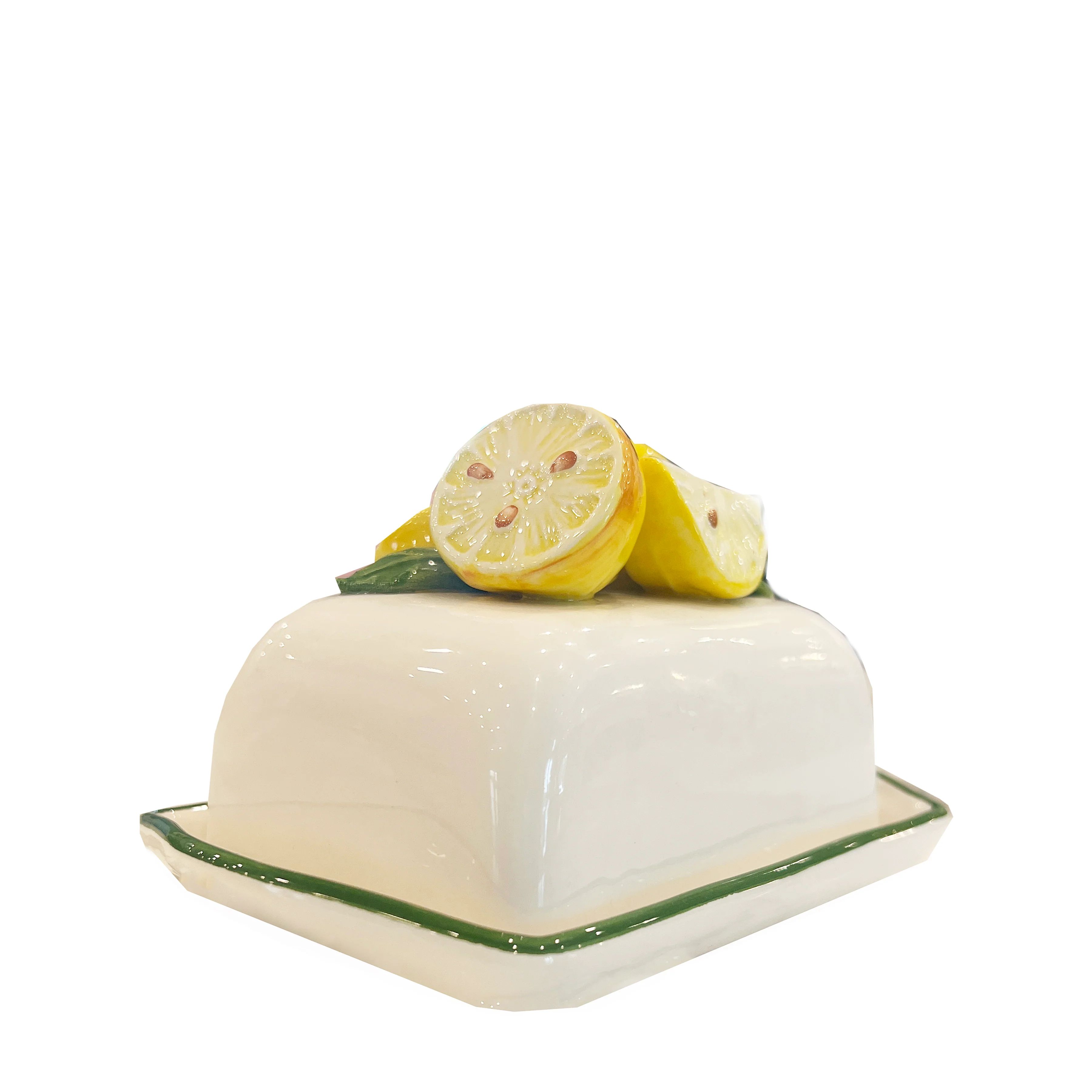 Majolica Lemon Butter Dish | Biscuit Home