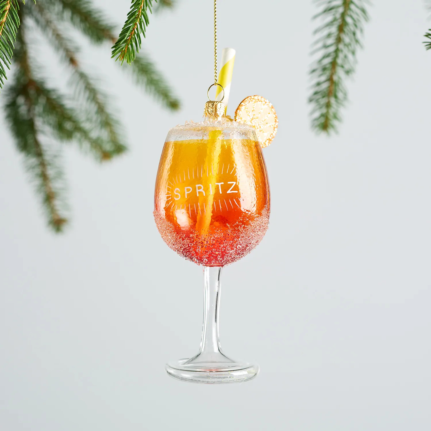 Sur La Table Spritz Cocktail Glass Ornament, 5.51" | Sur La Table