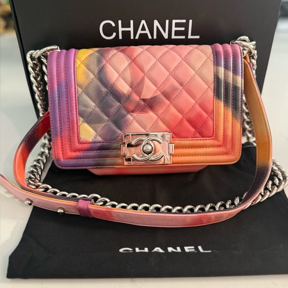 CHANEL Small Flower Power Boy Bag w/Box & Dust-Bag ~ EXCELLENT CONDITION | Poshmark