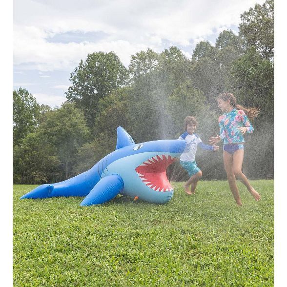 HearthSong - Kids 8'L Giant Inflatable Shark Sprinkler for Kids' Outdoor Active Water Play, 8'L x... | Target