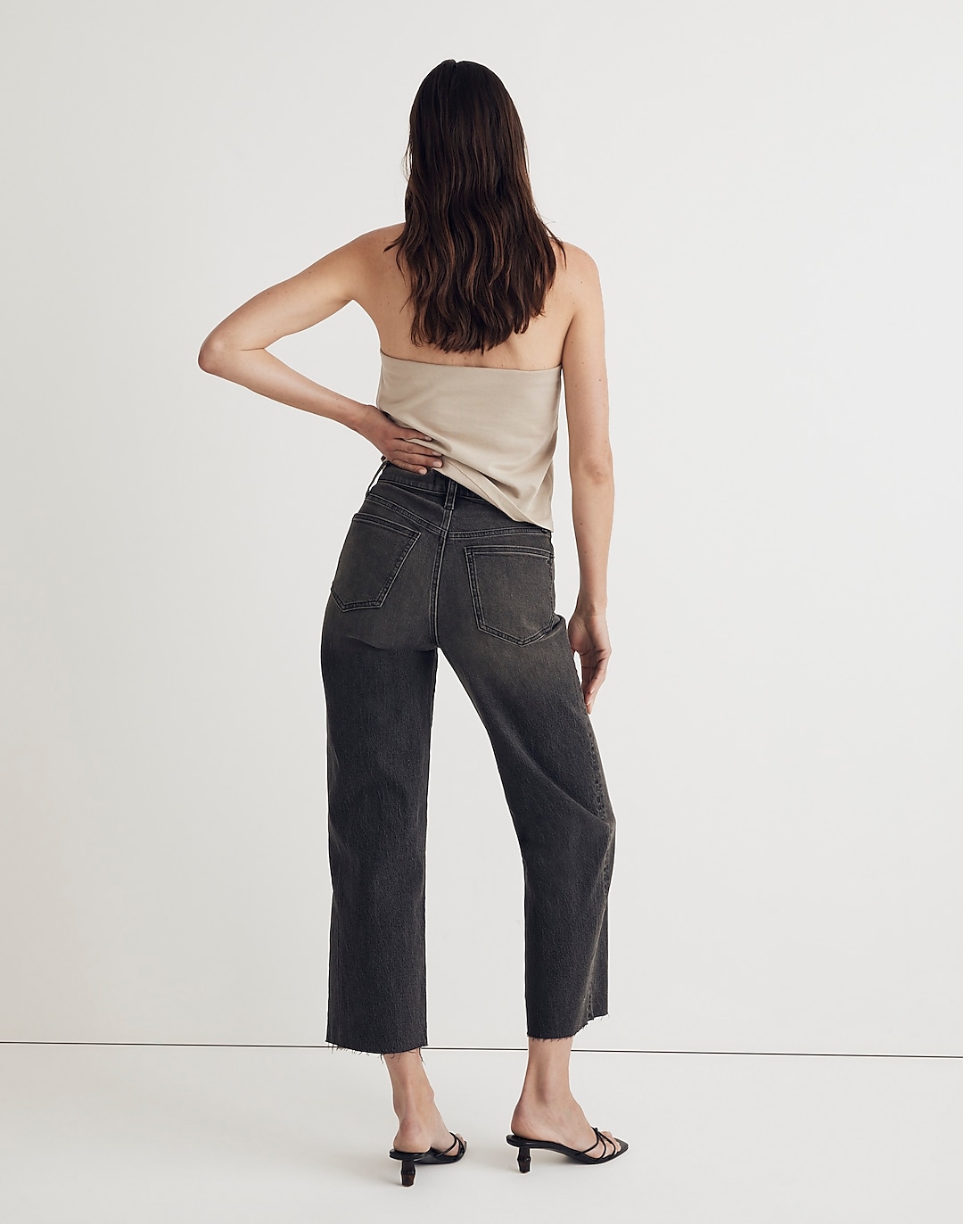 The Perfect Vintage Wide-Leg Crop Jean in Benley Wash: Raw-Hem Edition | Madewell