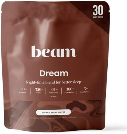 Beam Dream Sleep Powder, L-Theanine, Apigenin, Reishi and Magnesium, Third Party Tested Natural S... | Amazon (US)