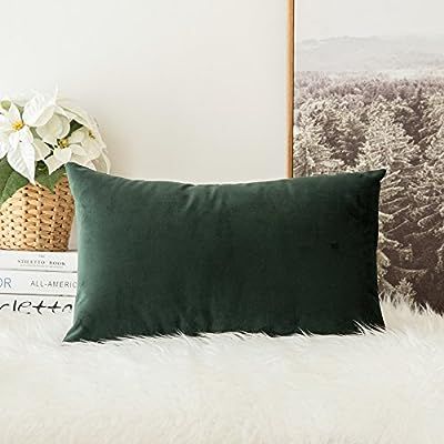 MIULEE Velvet Soft Soild Decorative Square Throw Pillow Covers Cushion Case for Sofa Bedroom Car ... | Amazon (US)