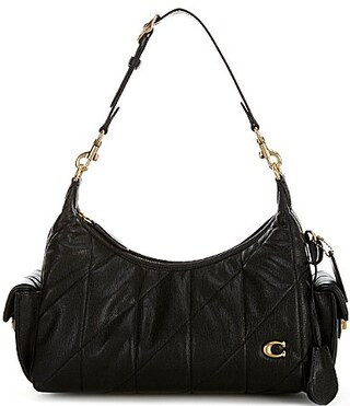 COACH Soft Quilted Leather Pocket Juliet 30 Bag - Black | Dillard's