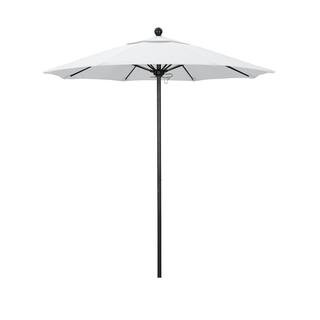 California Umbrella 7.5 ft. Black Aluminum Commercial Market Patio Umbrella with Fiberglass Ribs ... | The Home Depot