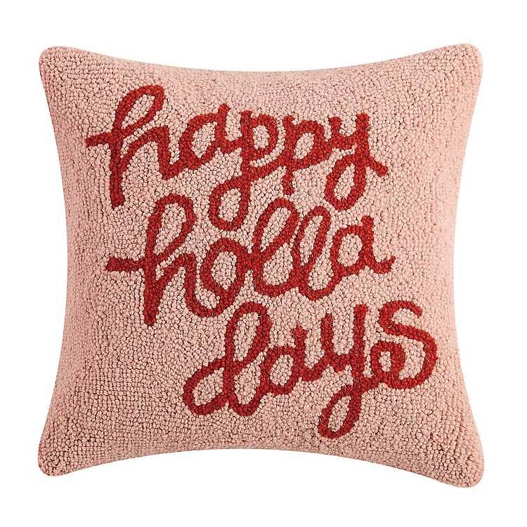 Happy Holla Days Wool Pillow | Kirkland's Home