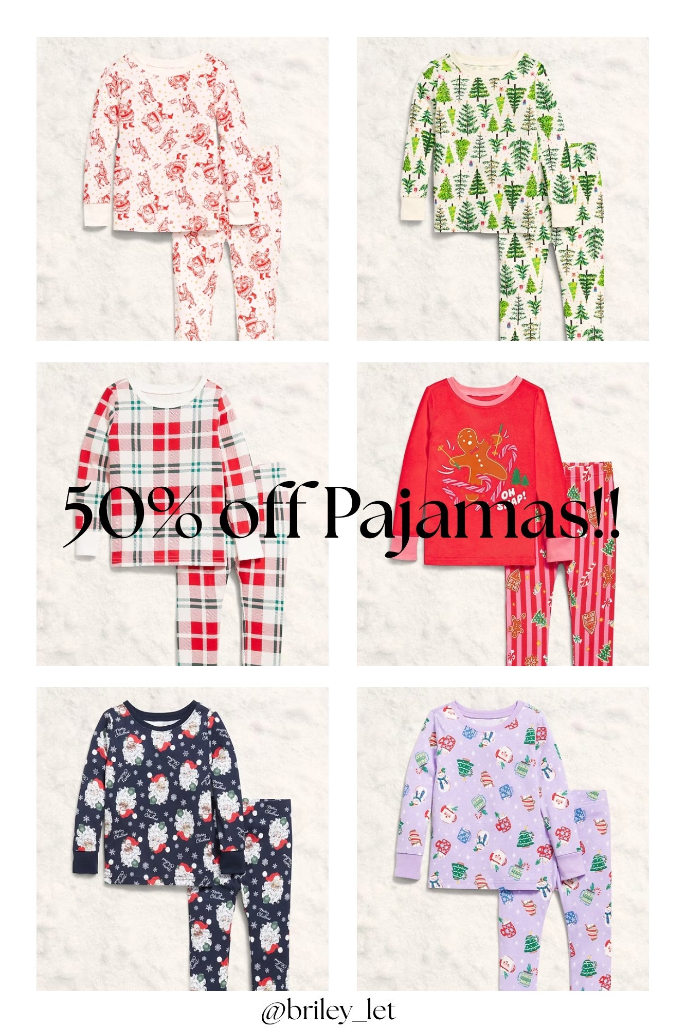 50% off all Old Navy pajamas for the whole family until 10/5!! 🎄 

#LTKSaleAlert #LTKSeasonal #LTKFamily