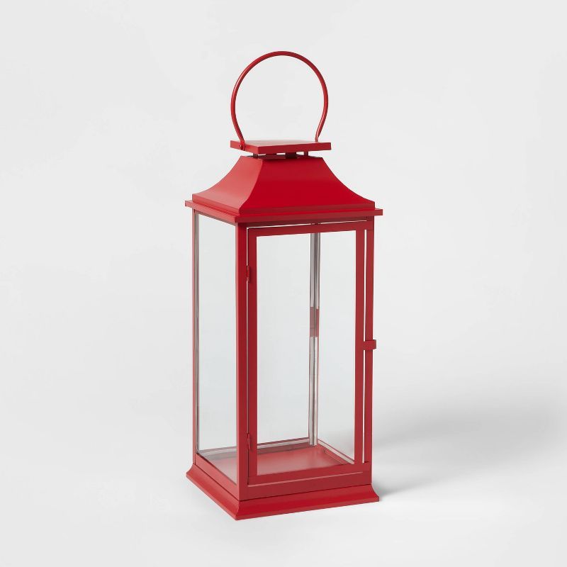 24" Decorative Metal Lantern Red - Wondershop™ | Target