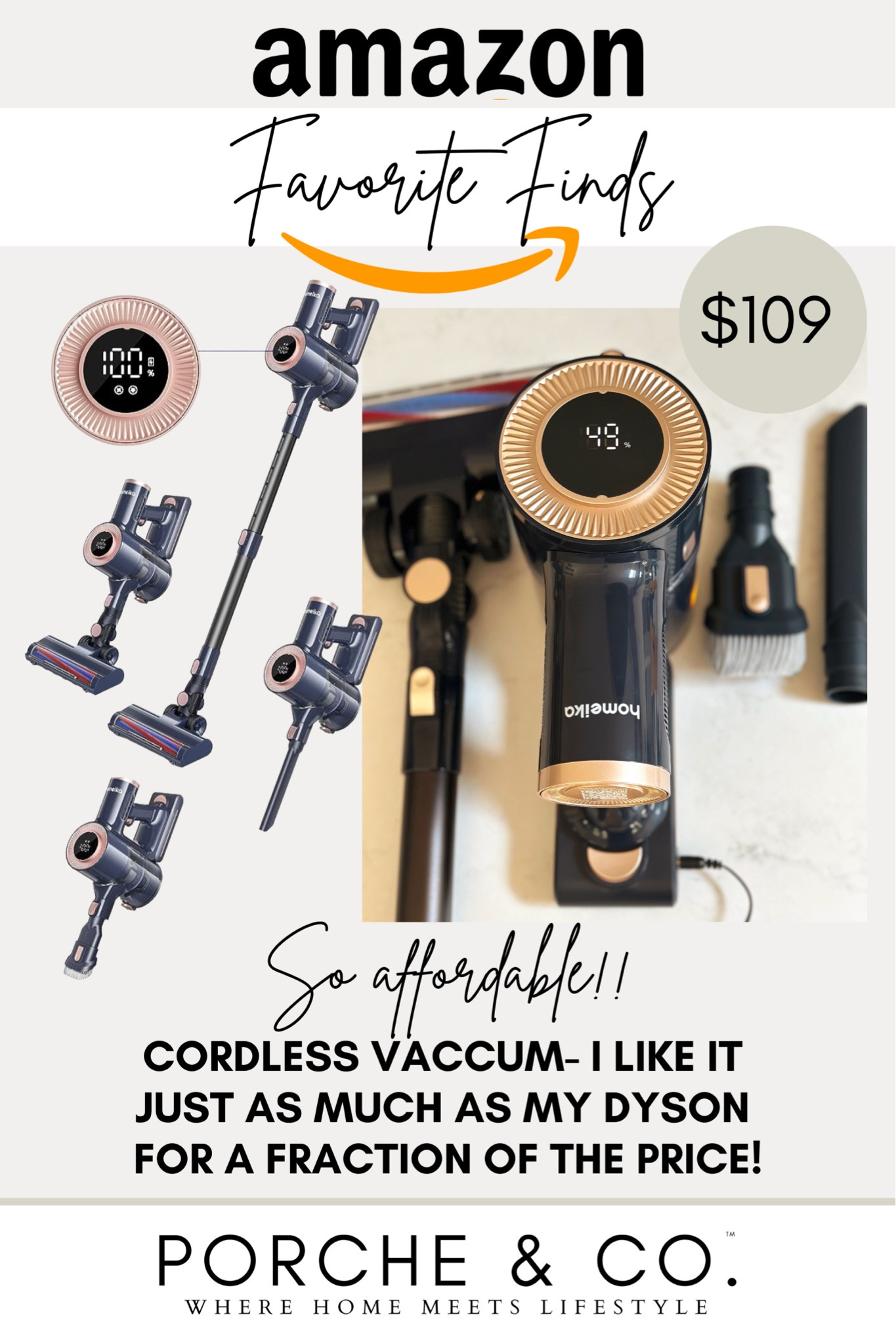 Cordless Amazon Vacuum cleaner comparable to the Dyson for MUCH less- this is AMAZING!! I like it as much as my Dyson 🫶🏼 #vacuum #vacuumcleaner #cordless #dyson #amazon 

#LTKhome #LTKfindsunder100