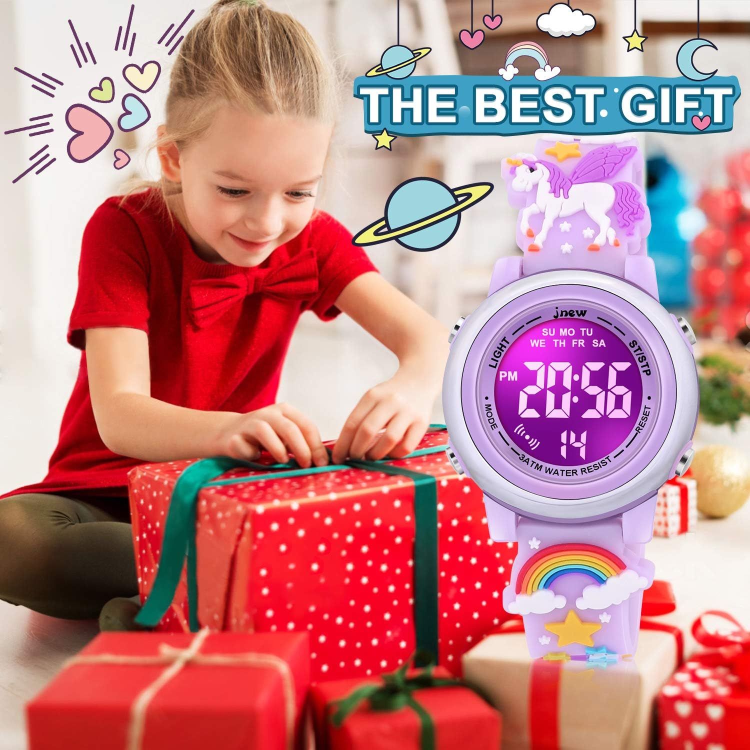 3D Cartoon Waterproof Watches for Girls with Alarm - Best Toys Gifts for Girls Age 3-10 | Amazon (US)