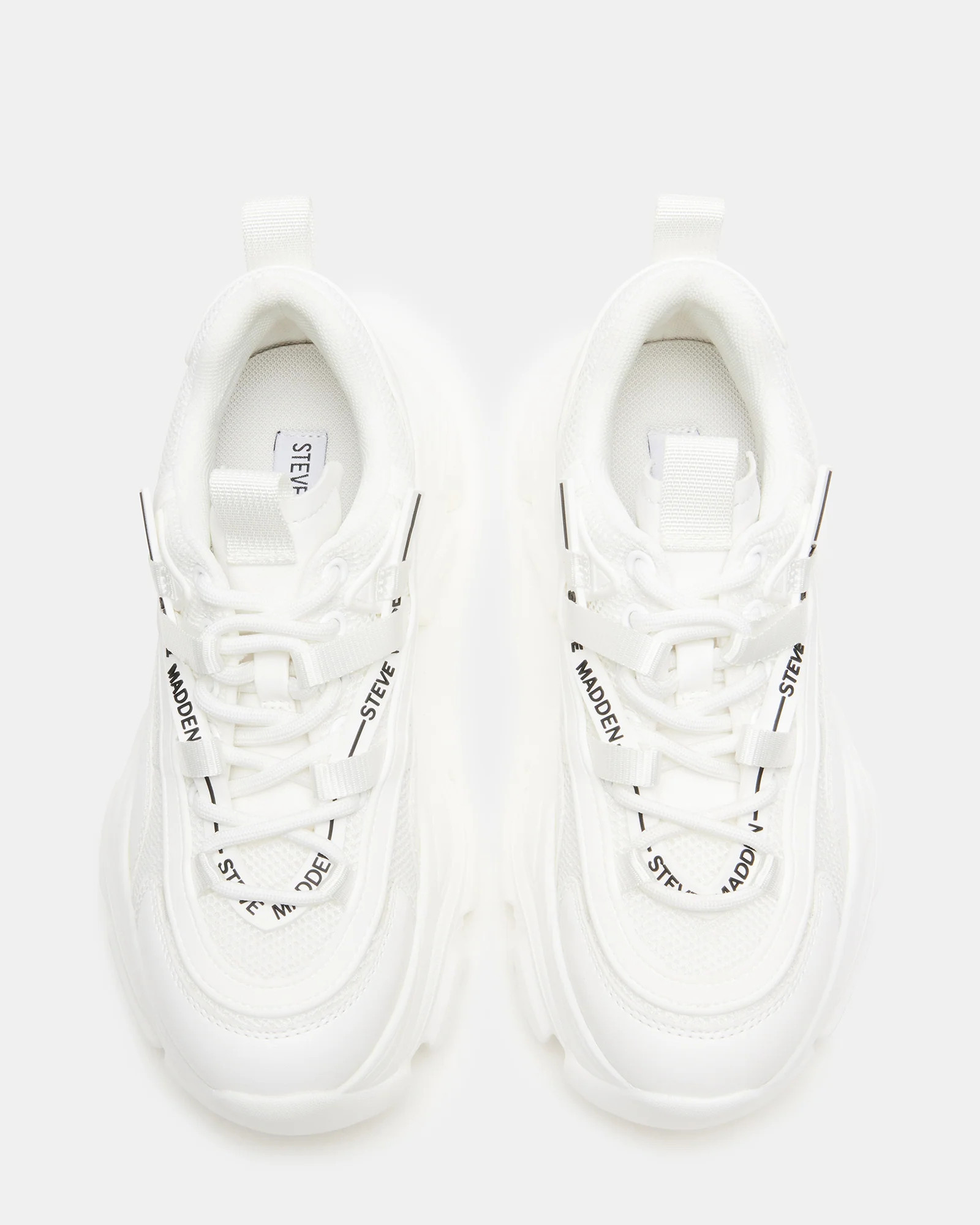 RECOUPE White Women's Chunky Platform Low-Top Sneaker | Steve Madden (US)