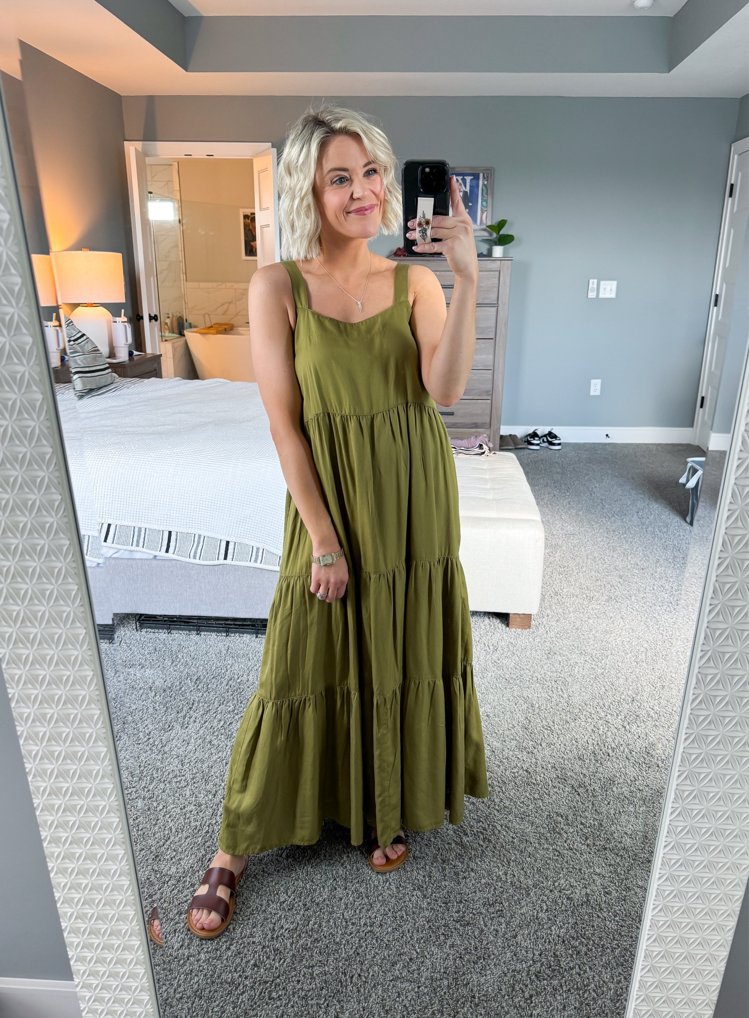 This Amazon tiered maxi dress is one of my favorites. So pretty, true to size, great quality, adjustable straps and has pockets! Tons of colors available. So cute with Jean jacket for church or teacher outfit this fall, or even date night!

#LTKFindsUnder50 #LTKSeasonal #LTKFallSale