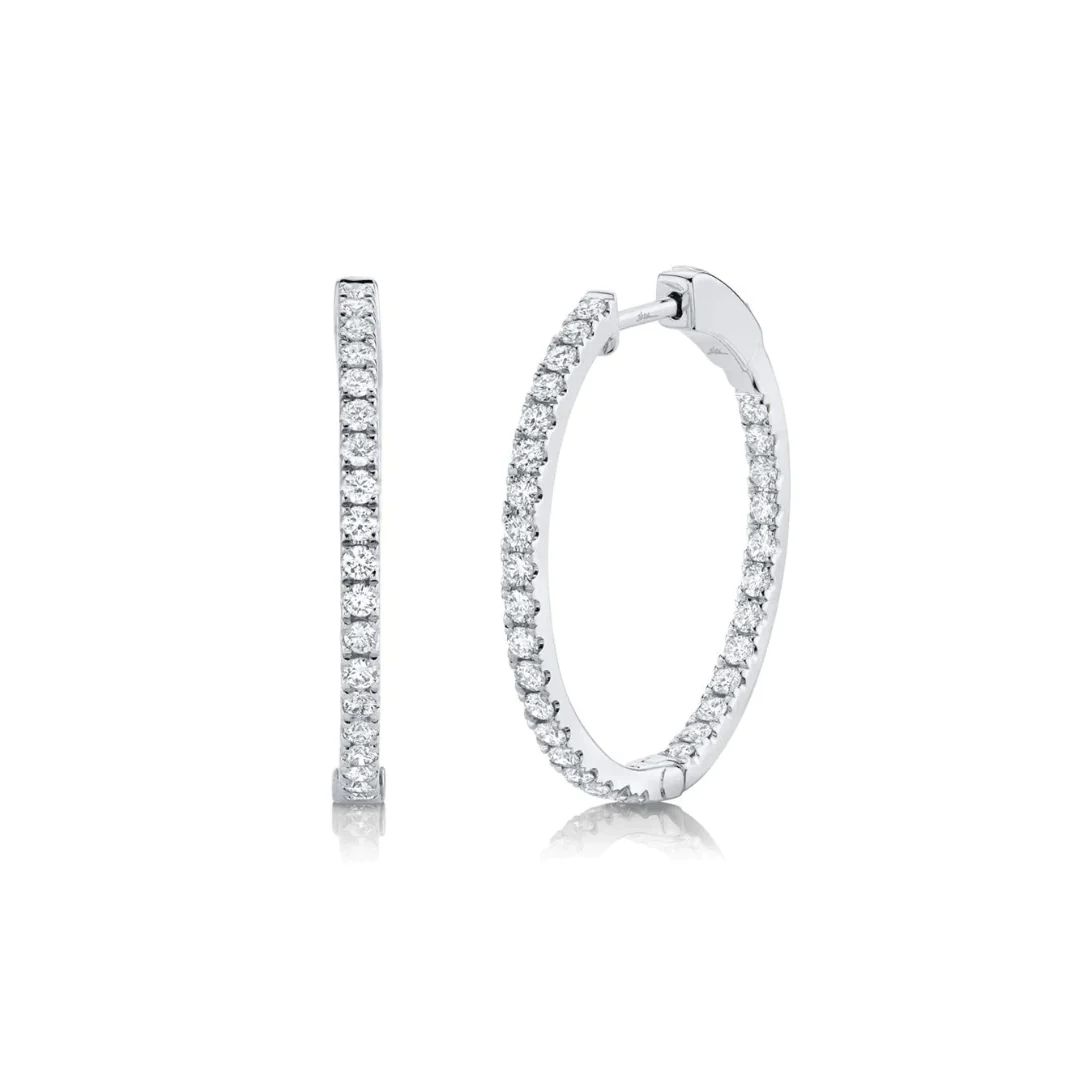 Inside Out Diamond Hoops | LINDSEY LEIGH JEWELRY