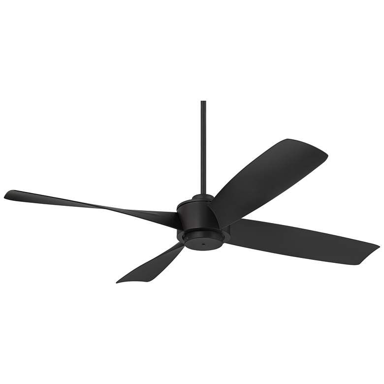 56" Casa Vieja Grand Milano Black Damp Ceiling Fan with Remote - #325E1 | Lamps Plus | Lamps Plus