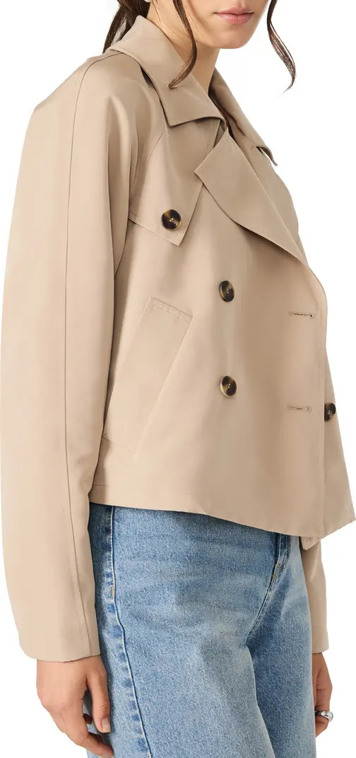 Steve Madden Double Breasted Short Trench Coat | Nordstromrack | Nordstrom Rack
