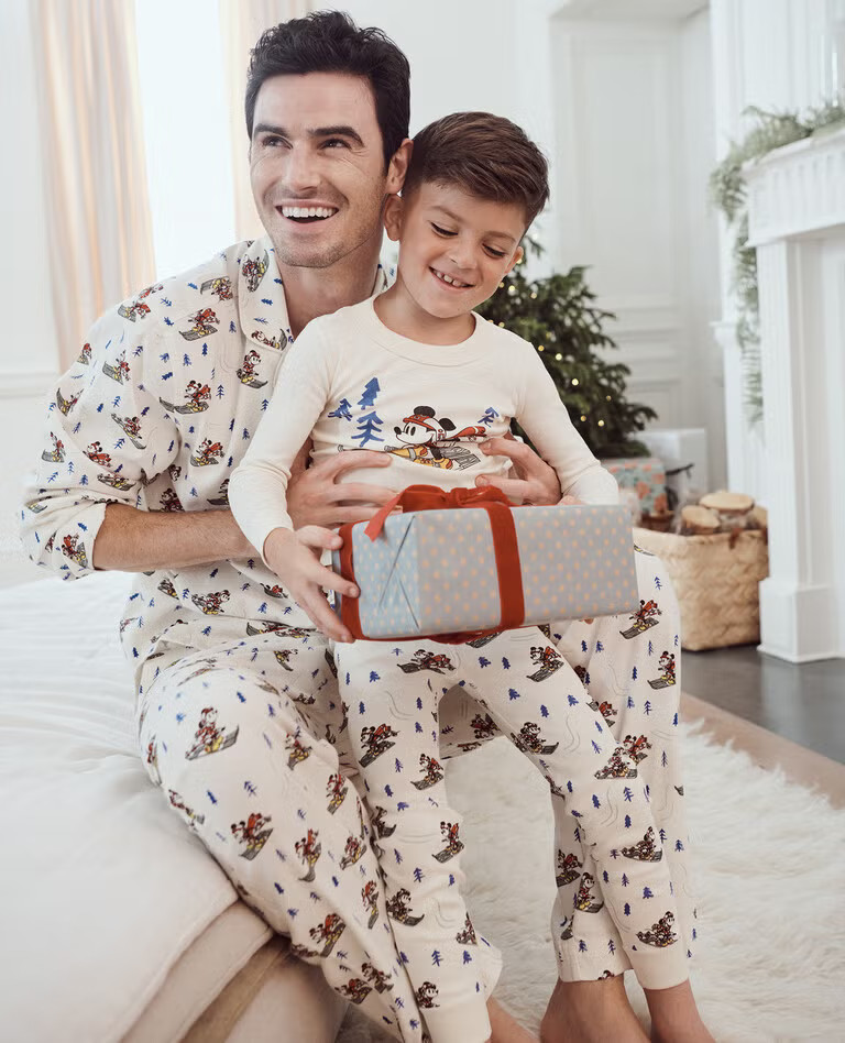 Disney Mickey Mouse Holiday Ski Slope Matching Family Pajamas | Hanna Andersson