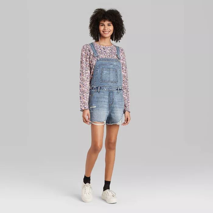 Women's Denim Shortalls - Wild Fable™ | Target