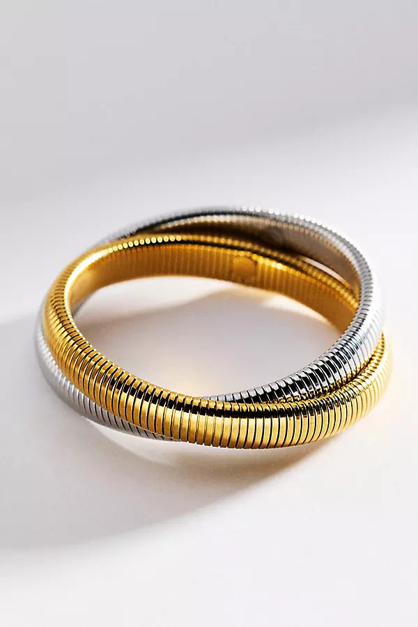 Luv Aj The Two-Tone Flex Snake Chain Bracelet | Anthropologie (US)