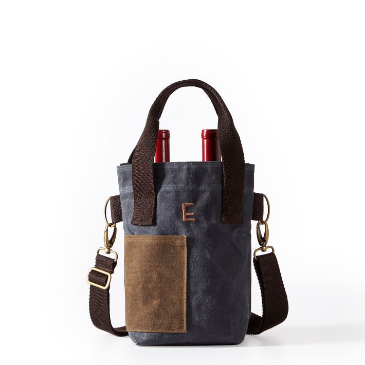 Waxed Canvas Double Wine Tote | Mark and Graham
