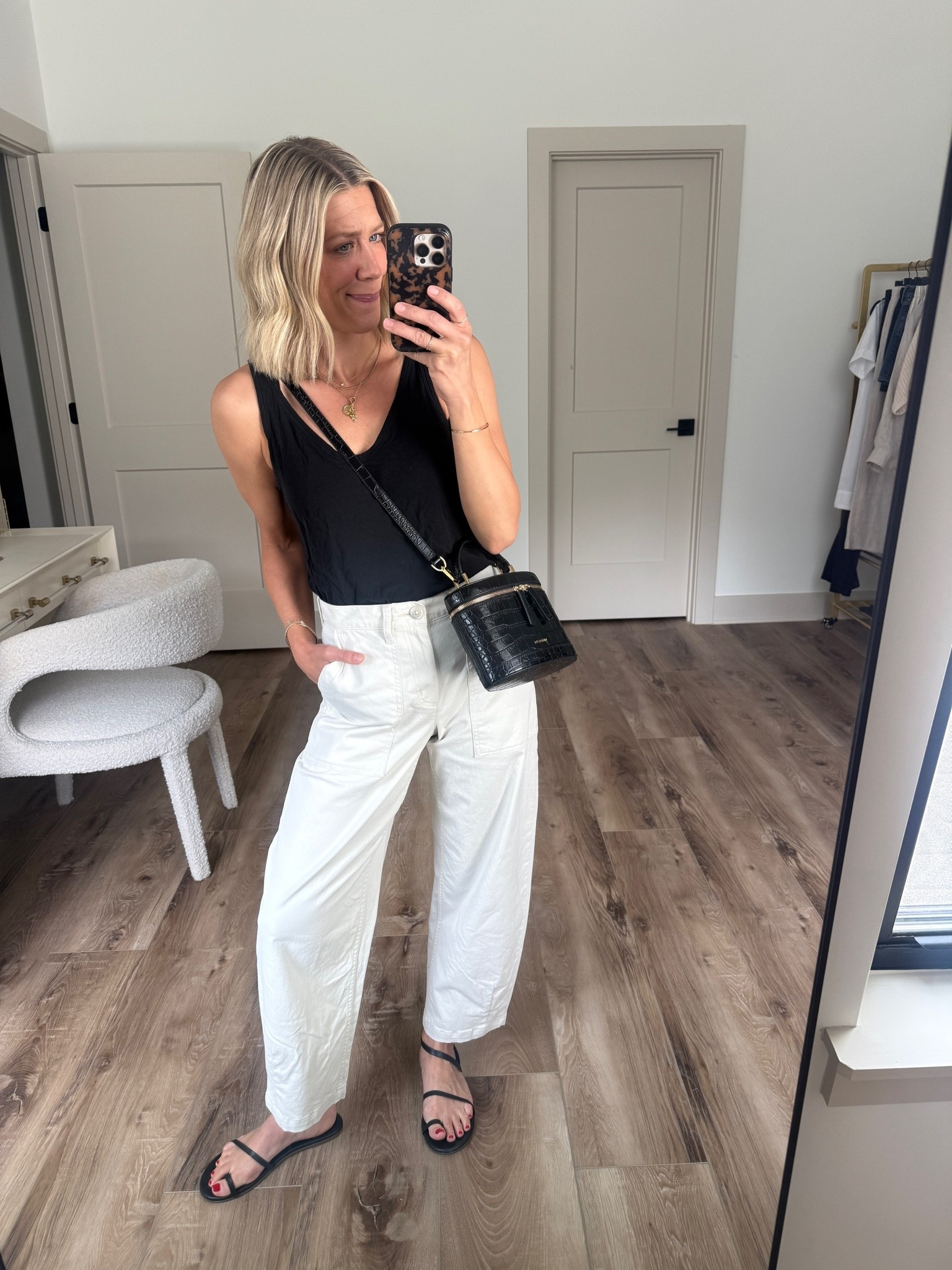 Wearing 2 pants, XS tank, sandals tts

#LTKootd #LTKOver40 #LTKSeasonal