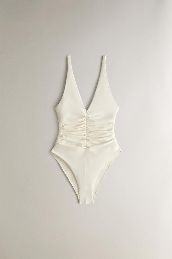 GATHERED BEACH SWIMSUIT | Zara US