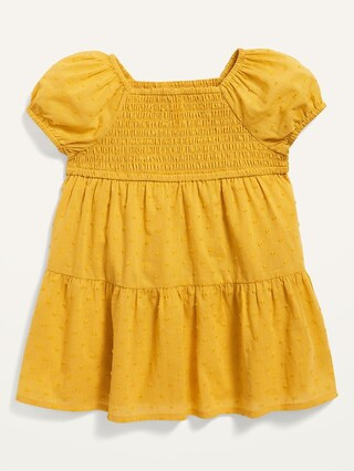 Smocked Puff-Sleeve Swiss Dot Dress for Baby | Old Navy (US)
