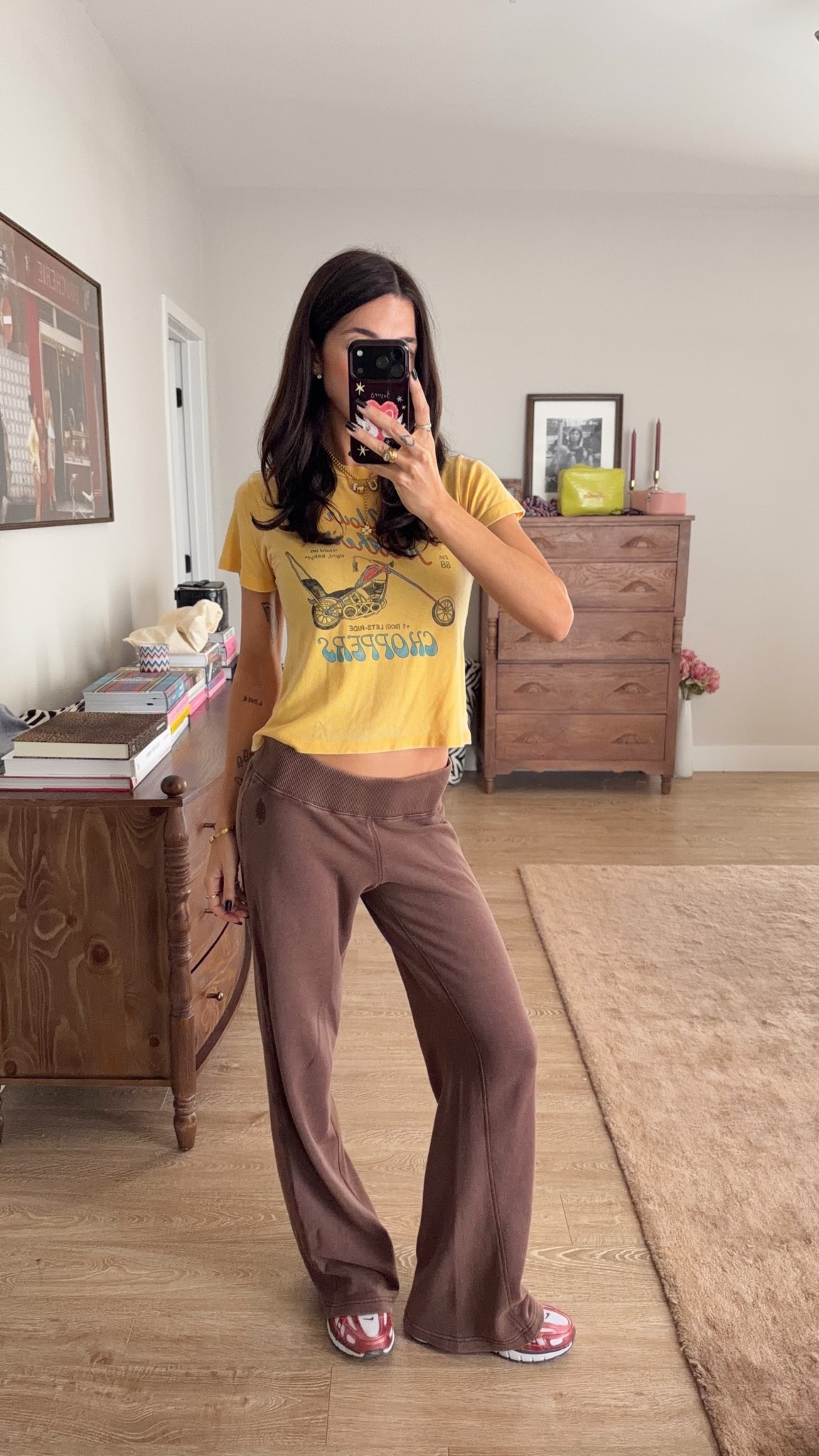 Fall walk outfit! S tee and XS bottoms!