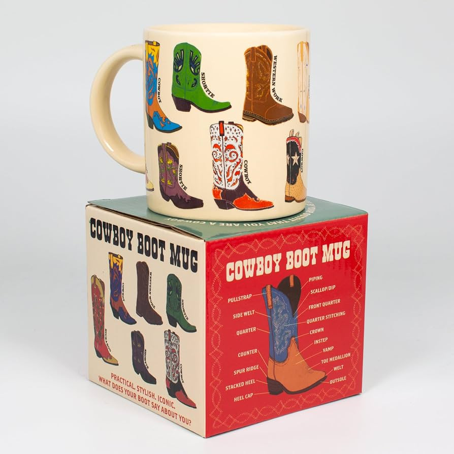 The Unemployed Philosophers Guild Cowboy Boots Mug - Featuring 13 illustrations of Western Footwa... | Amazon (US)