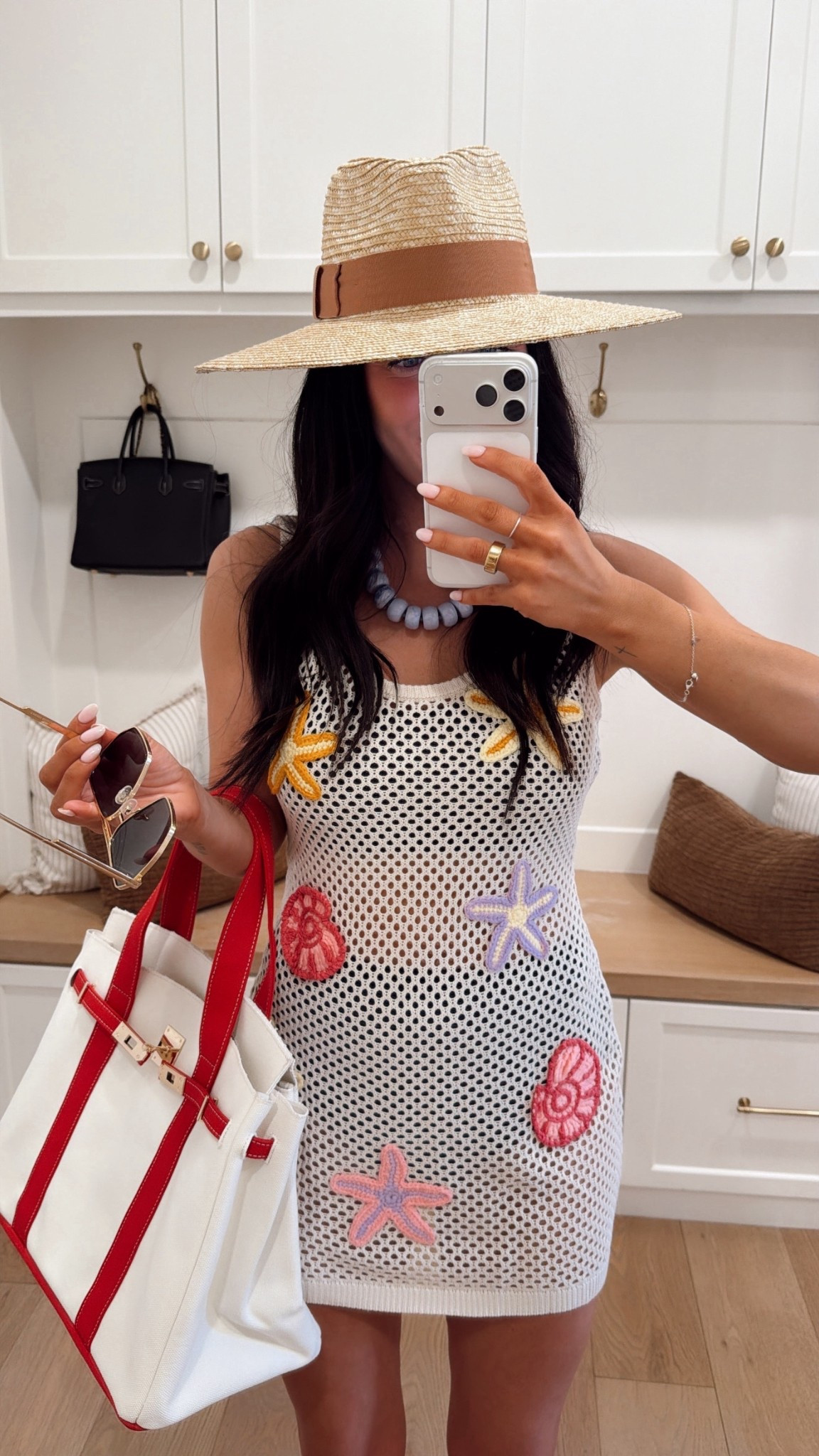 I did a size medium in the bathing suit that I have on! I will link the other items I’m wearing on my Amazon storefront, but I absolutely cannot get over the bathing suit I have on!!!! exact replica of a $200 one