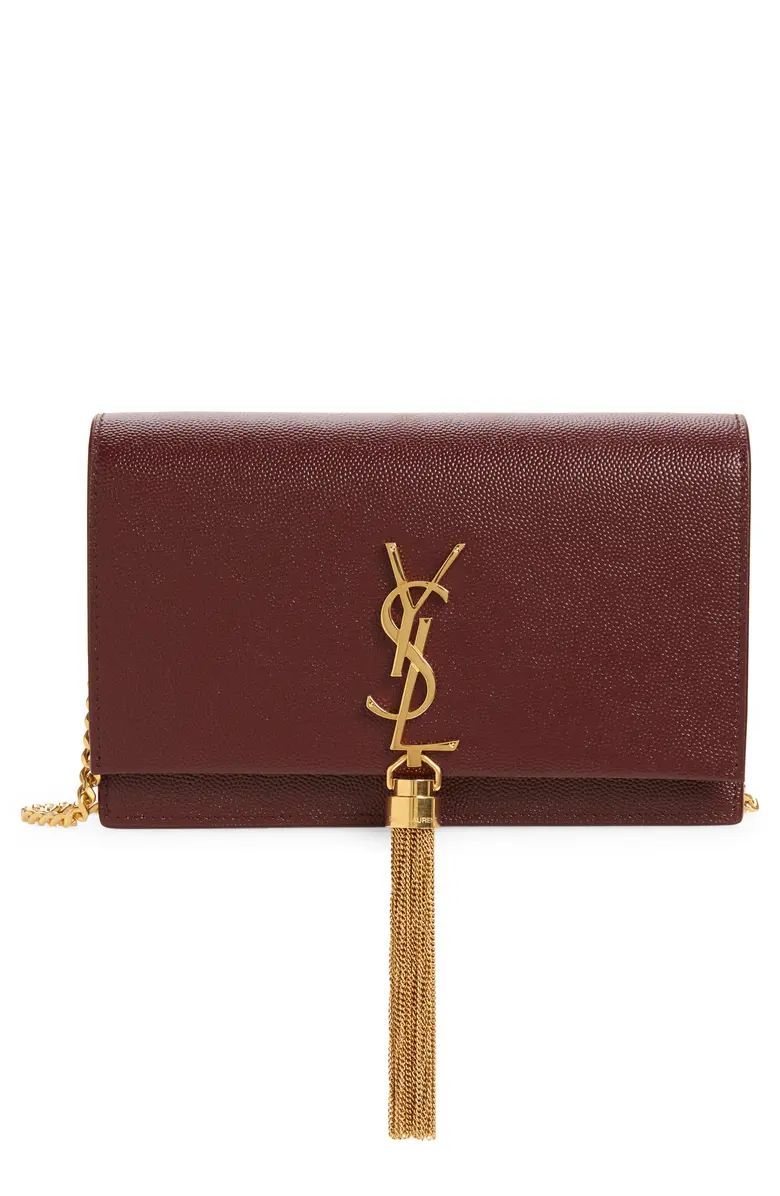 Saint Laurent Kate Tassel Leather Wallet on a Chain | Nordstrom | Nordstrom