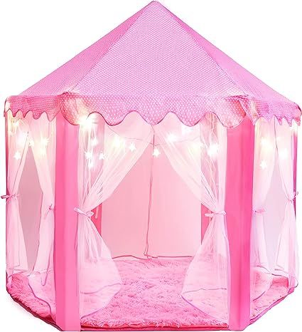 Princess Tent for Kids Tent - 55" X 53" with Led Star Lights | Princess Toys | Kids Toys for Girl... | Amazon (US)