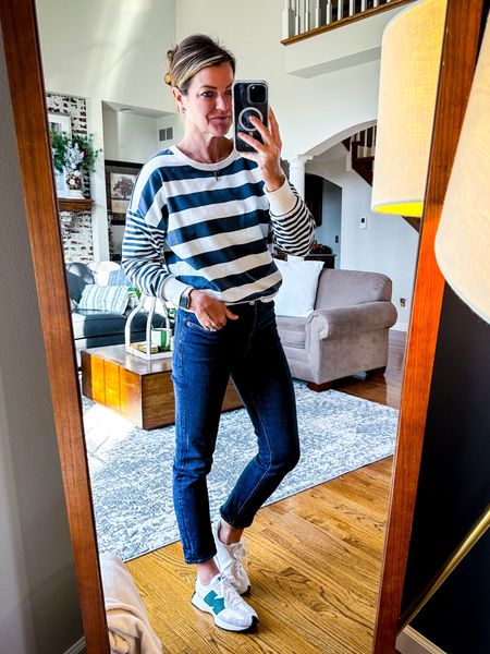 French Terry sweatshirt. Perfect for transitioning into warmer weather. It is tts

Jeans are tts

Sneakers are TTS



#LTKFind #LTKstyletip #LTKunder100