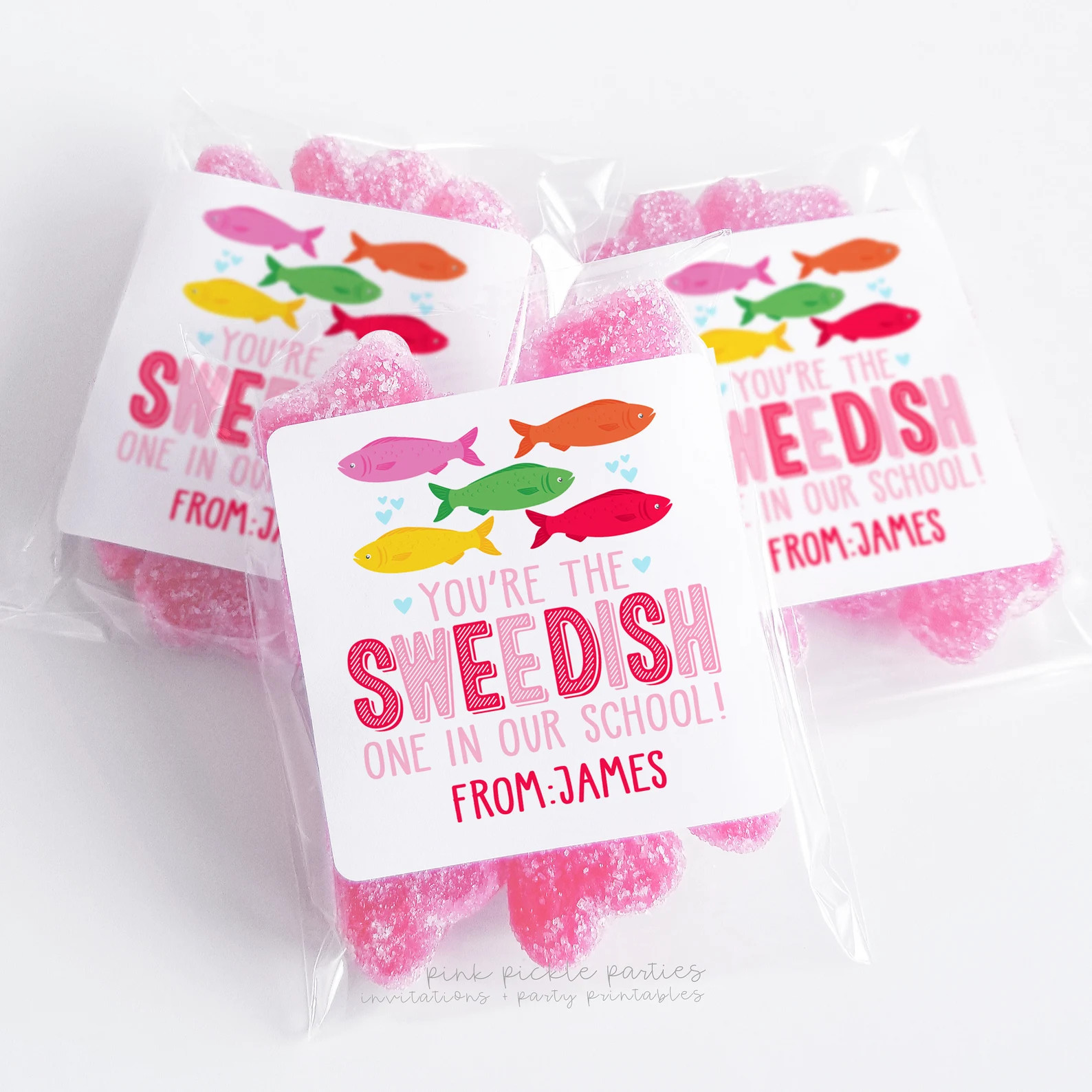 Fish Valentine Stickers or Labels Sweet Fish Valentines - Etsy | Etsy (US)