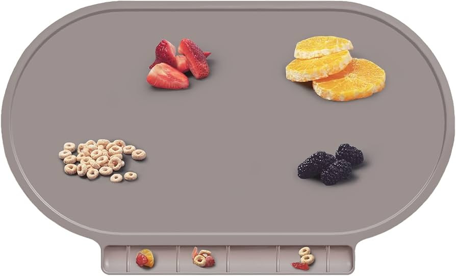 Silicone Placemat for Baby, Silicone Baby Toddlers Non-Slip Tablemats Stain Resistant Anti-Skid R... | Amazon (US)