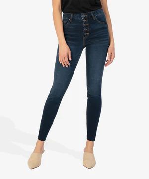 Connie High Rise Fab Ab Slim Fit Ankle Skinny (Giddy Wash) | Kut From Kloth
