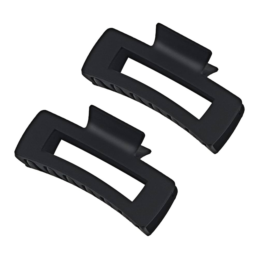Black Hair Claw Clips for Women Girls, Large 4.2" Matte Rectangle Nonslip Jaw Clips for Thick and... | Amazon (US)