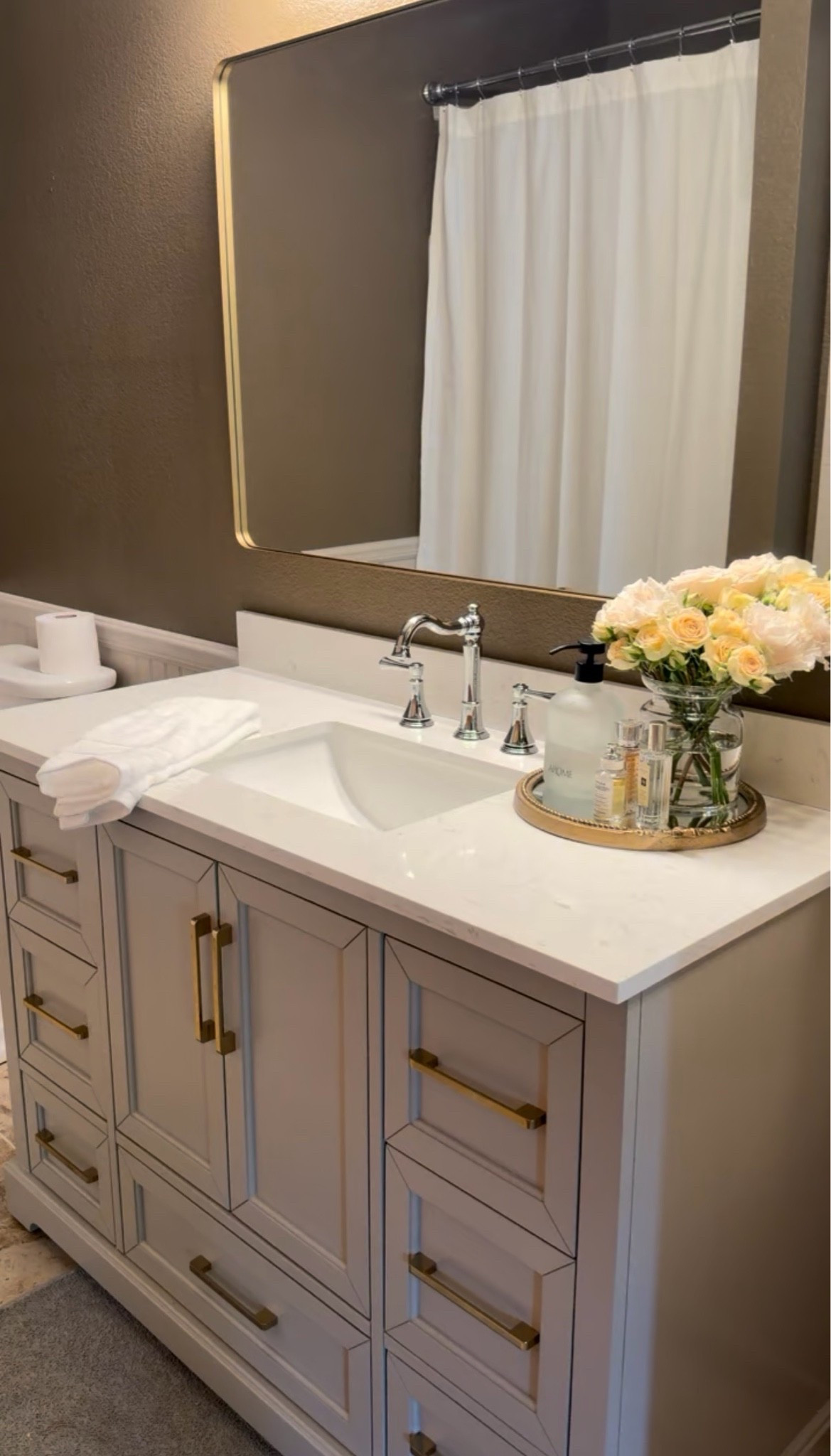 Our bathroom renovation SO FAR - more updates coming soon

#LTKHome #LTKdayinmylife
