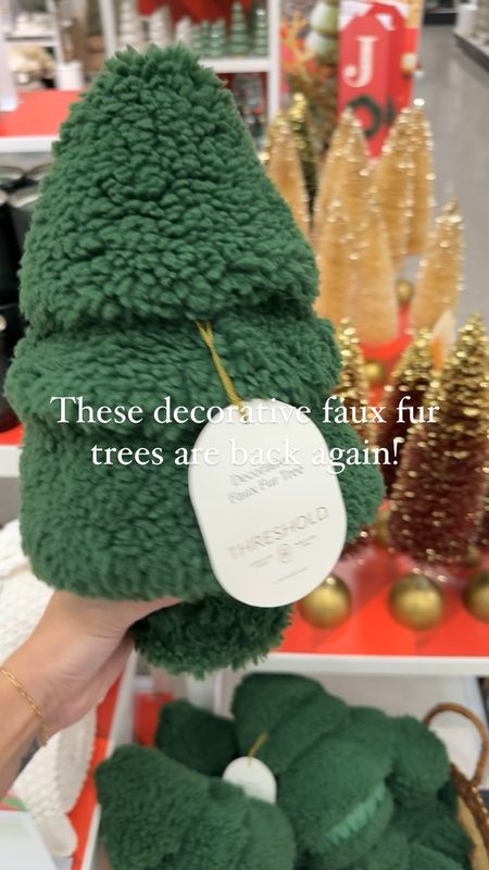 These decorative faux fur shearling Christmas trees are back again this year and I’m not mad about it! How cute! 🎯🎄

Follow me to see more fun and festive finds this season! 

Also comes in white/cream #target #targethome #targetfinds @target

#LTKhome #LTKSeasonal #LTKHoliday