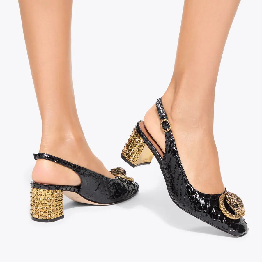 chelsea block slingback heel | Kurt Geiger US