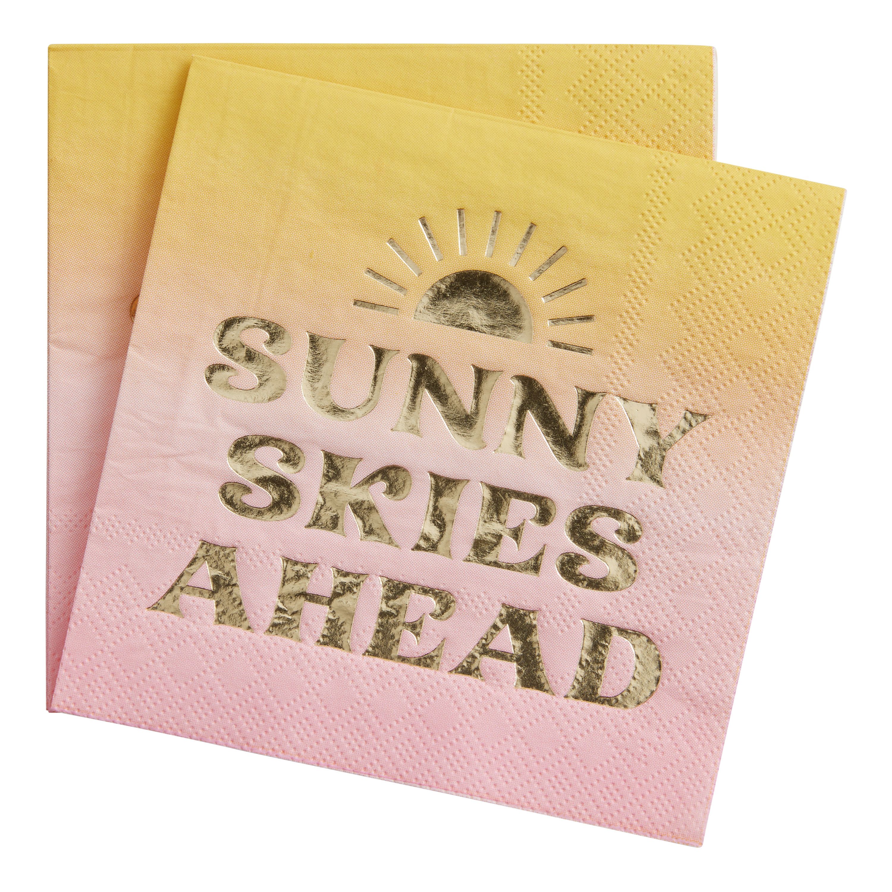 Ombre Sunny Skies Ahead Beverage Napkins 20 Count | World Market