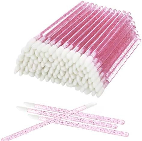 Elisel 100 Pcs Disposable Crystal Lip Brushes Make Up Lip Brushes Lipstick Lip Gloss Wands Eyesha... | Amazon (US)