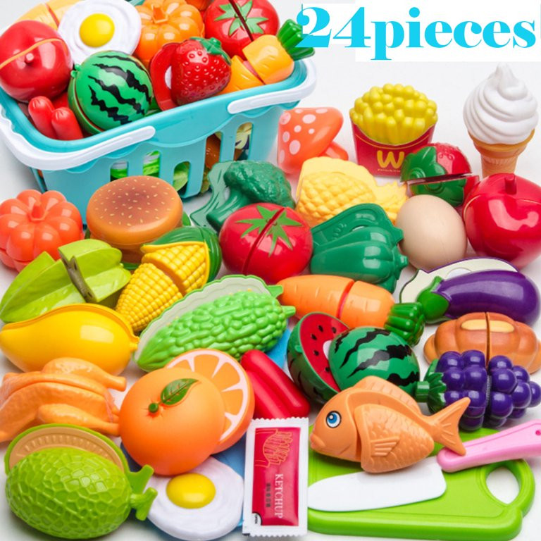 Cutting Pretend Play Food Toys for Kids Kitchen Set Playset Accessories BPA Free Peel & Cut Toy F... | Walmart (US)