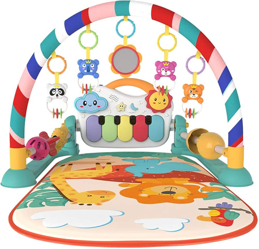 Eners Baby Gyms Play Mats Musical Activity Center Baby Piano Gym Mat Tummy Time Padded Mat for Ne... | Amazon (US)