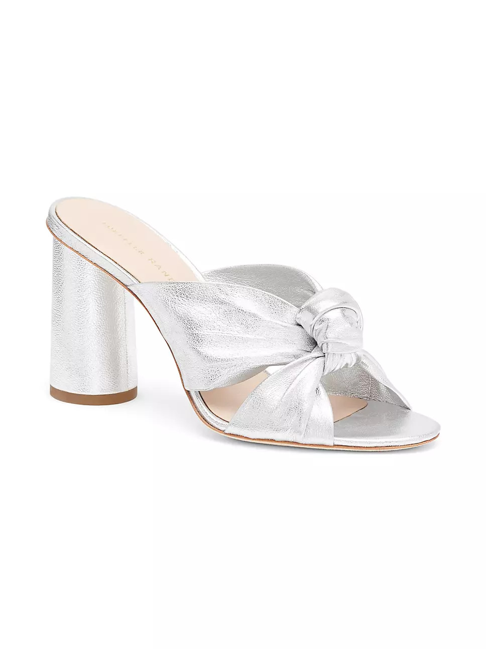 Coco Knotted Metallic Leather Mules | Saks Fifth Avenue (AU)