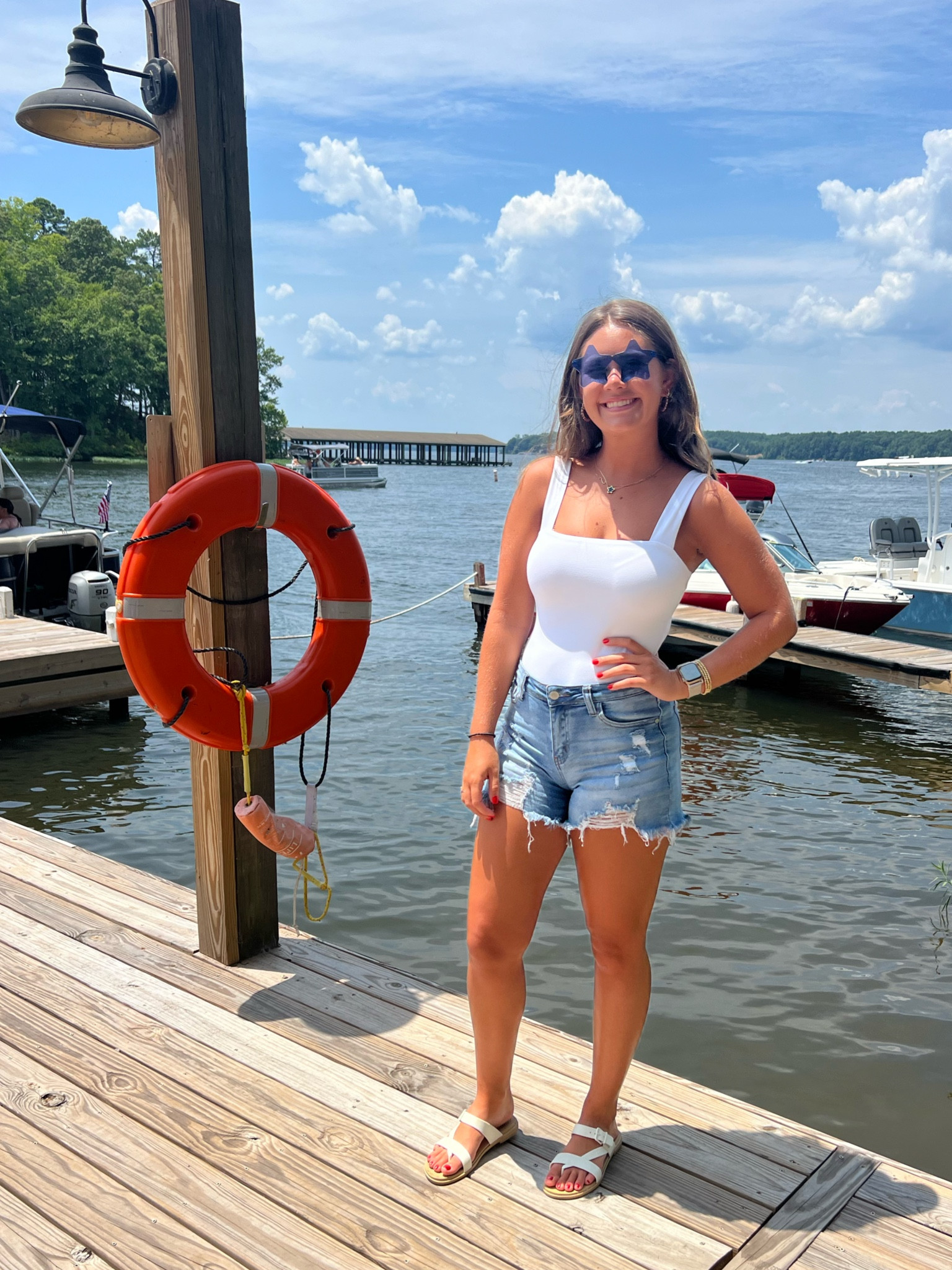 Nuuds white bodysuit - Perfect for the 4th of july and Labor day! 

#LTKSeasonal #LTKFindsUnder100 #LTKStyleTip