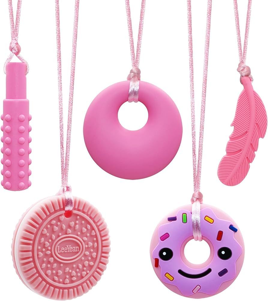 Chewy Necklaces for Sensory Kids, Silicone Chew Necklace for Children with Autism, ADHD, SPD, Che... | Amazon (US)